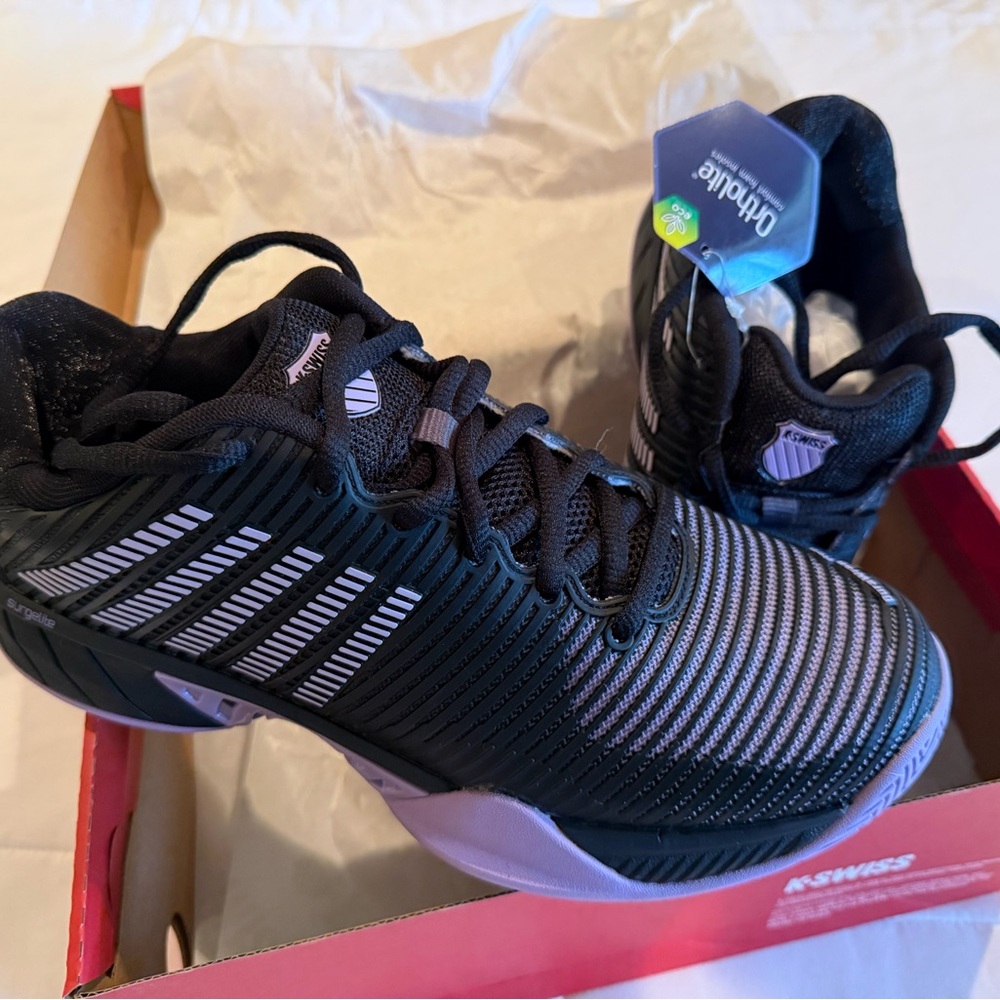 K-Swiss Black Sneakers with Purple Highlights - Picture 2 of 4